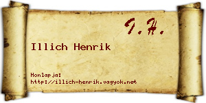 Illich Henrik névjegykártya